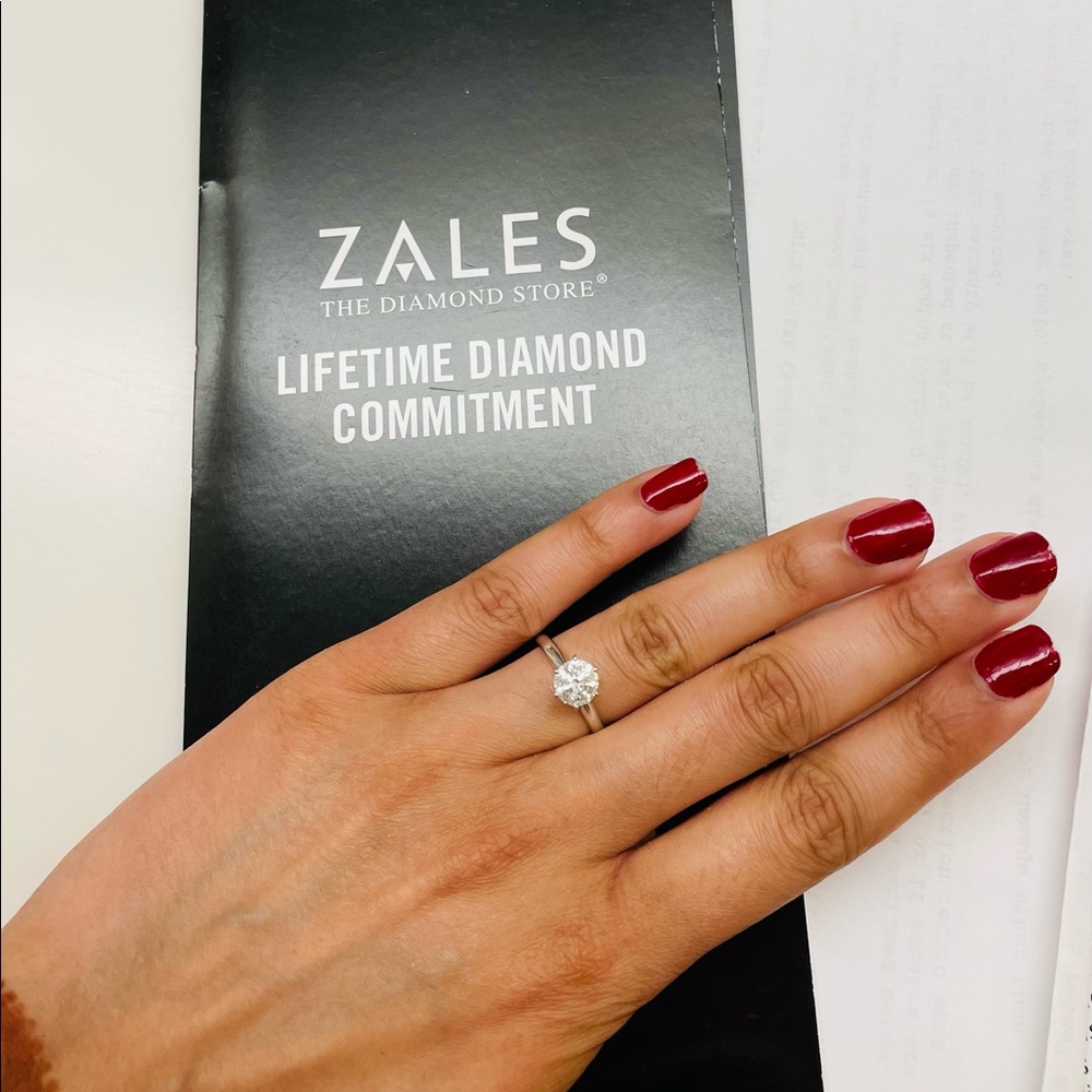 Zales 14k White Gold Solitaire Diamond Ring